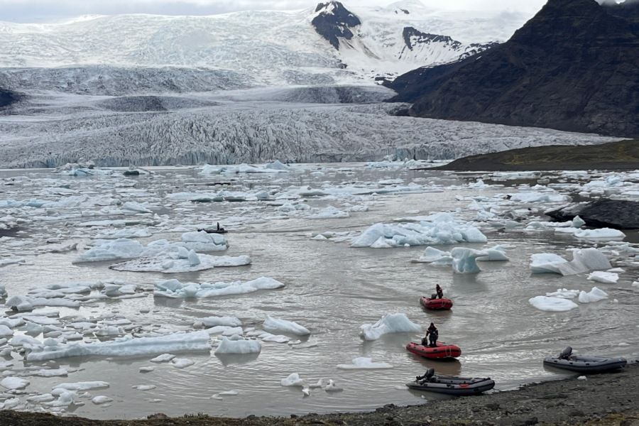 Fjallsarlon gletsjer lagune IJsland