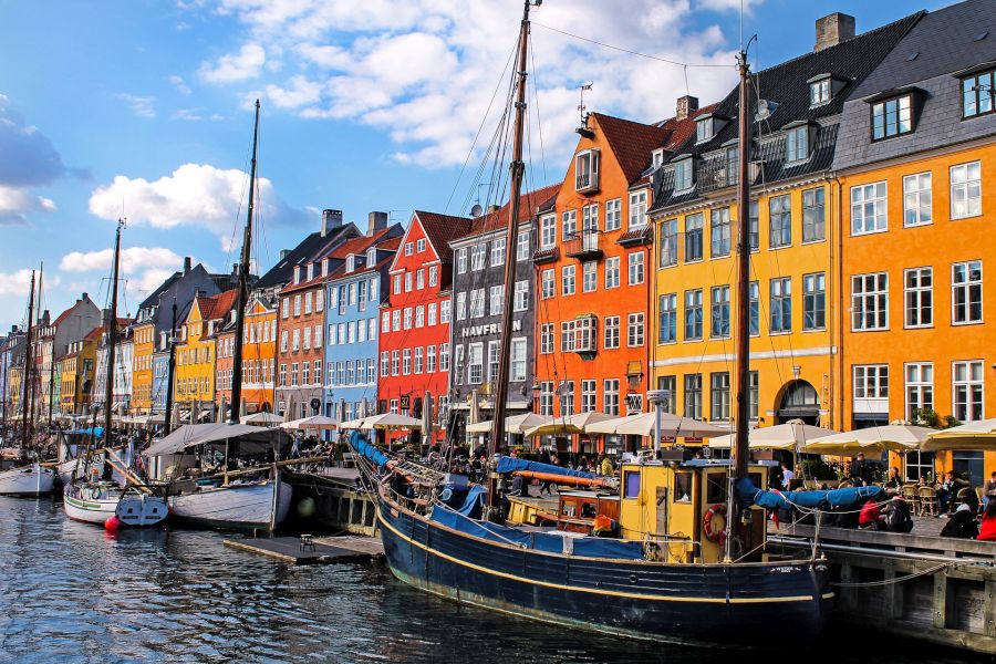 Canal Copenhagen Buildings Porto Boats Nyhavn