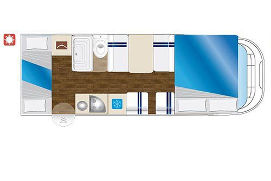 Lay out Type E Grote camper vanaf Ireland West Airport Knock