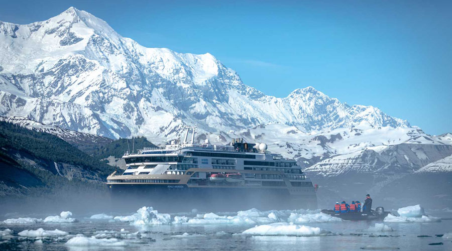 MS Roald Amundsen in Icy Bay Alaska MS Roald Amundsen in Icy Bay Alaska