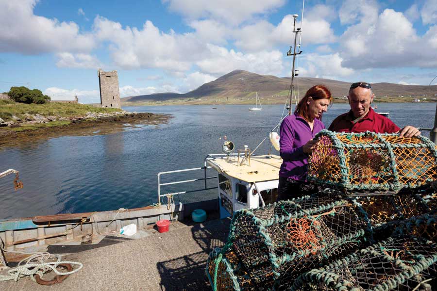 Kreeft Potten op Achill Island aan de westkust van Ierland