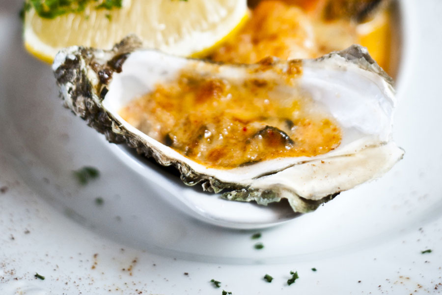 Gegratineerde oesters bij Oï¿½Dowds in Roundstone.