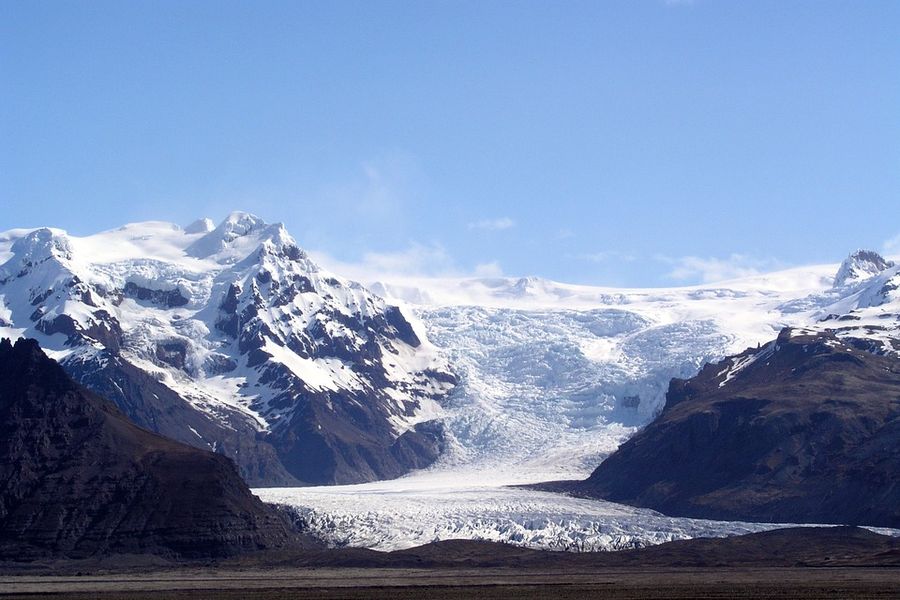 Skaftafell  gletsjer Vatnajokull National Park IJsland
