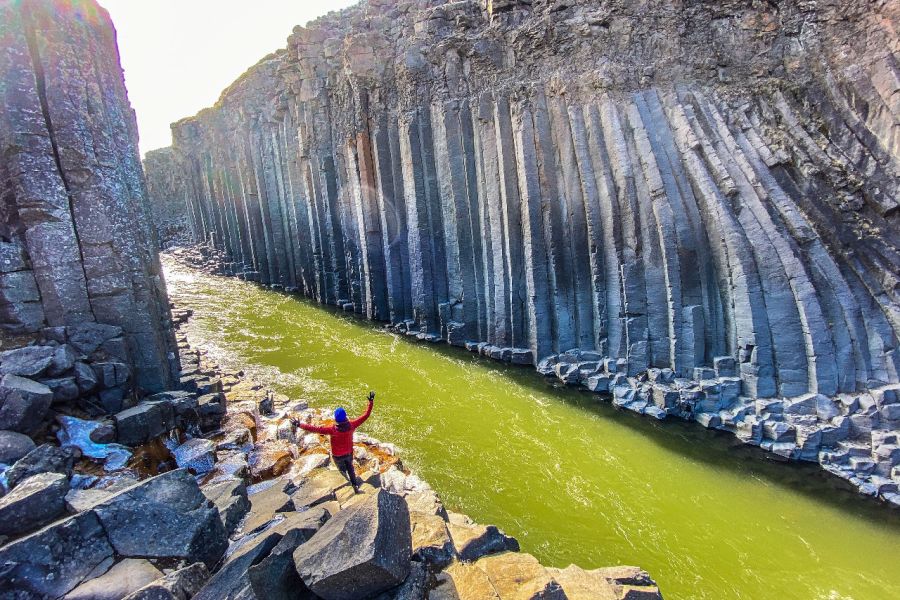 Studlagil canyon Oost-IJsland